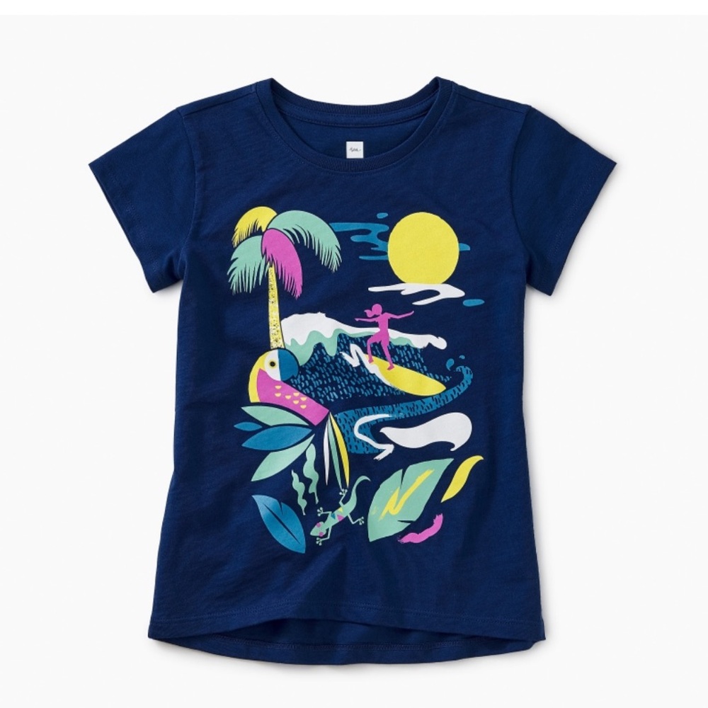 Tea Collection Wave Rider Graphic Tee- Size 2T